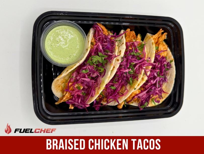 Braised chicken tacos