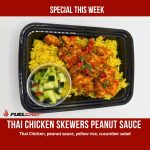 Thai chicken skewers peanut sauce