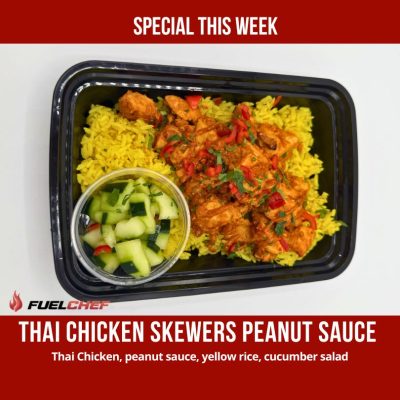 Thai chicken skewers peanut sauce