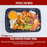 Thai chicken peanut bowl