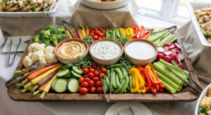 raw veggie platter